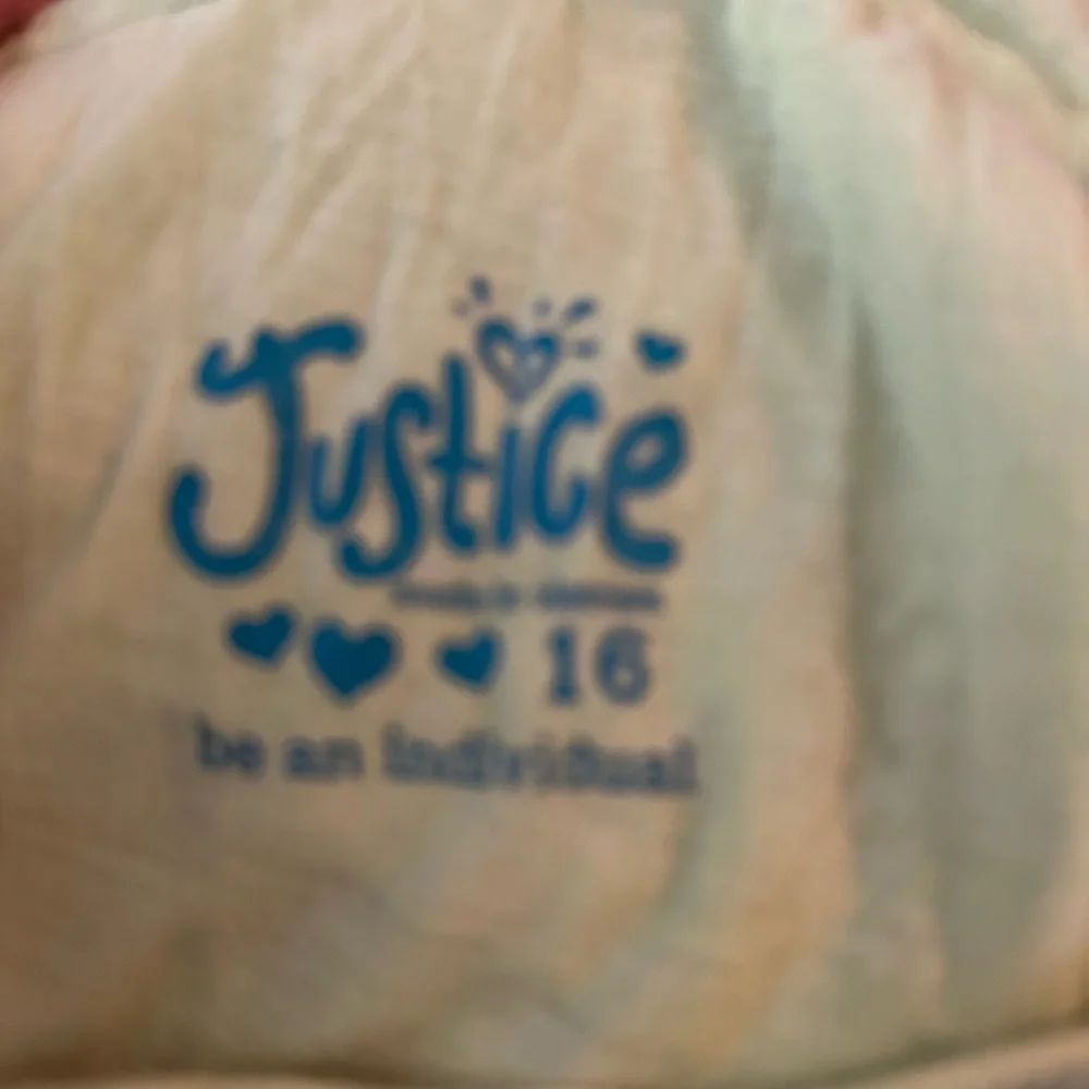 Justice neon Green and Blue Graphic Peace Tee